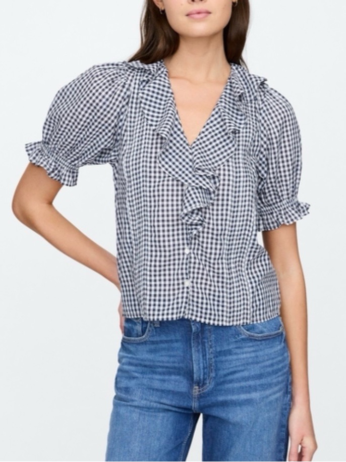 Gap- Relaxed Voile Ruffle Top. Size: Xl